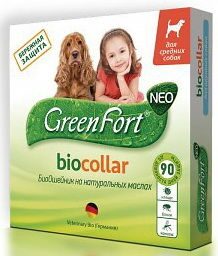 GreenFort - БиоОшейник от блох и клещей для средних пород собак 65см